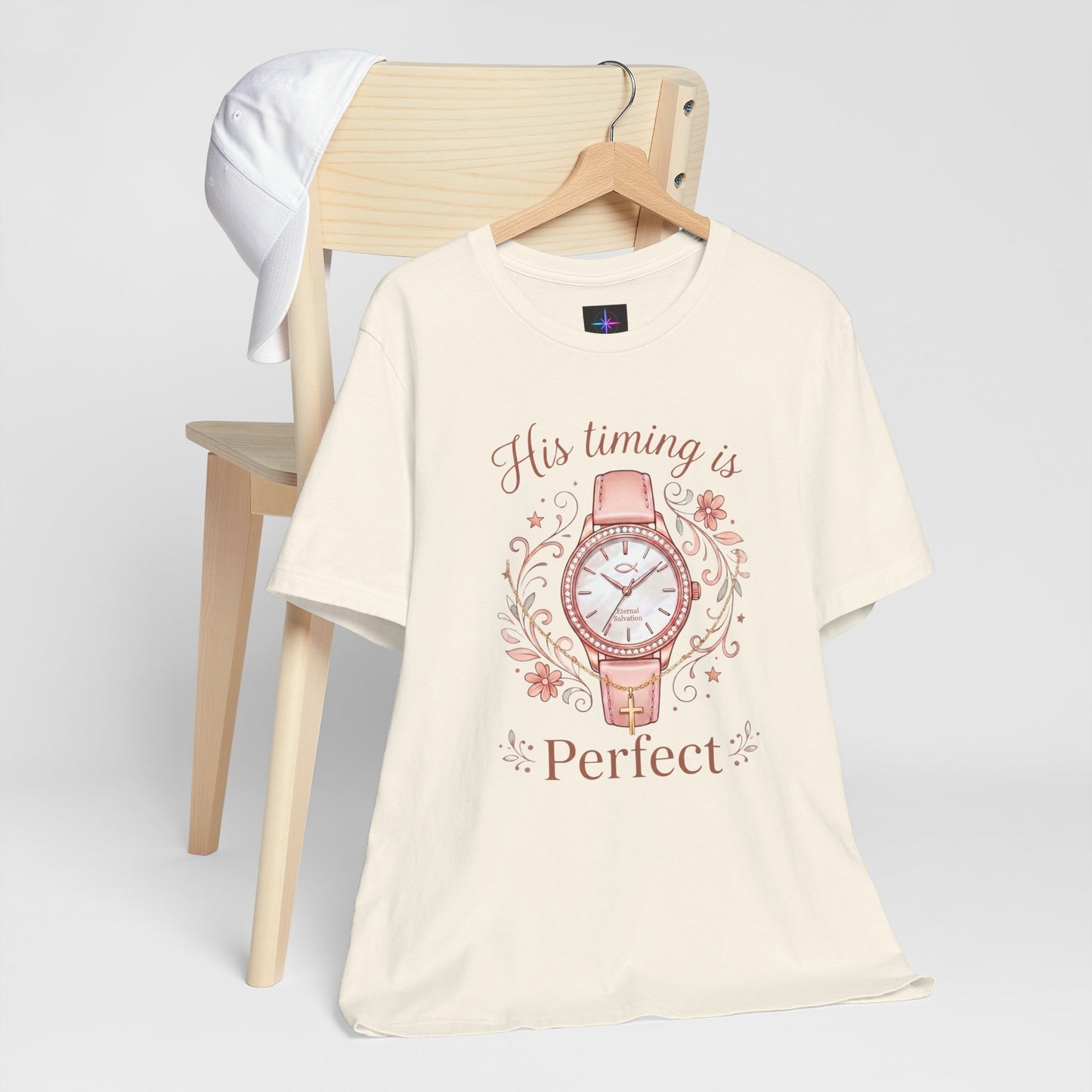 His Timing Is Perfect Ladies Watch Lover T-Shirt | Christian Graphic Tee