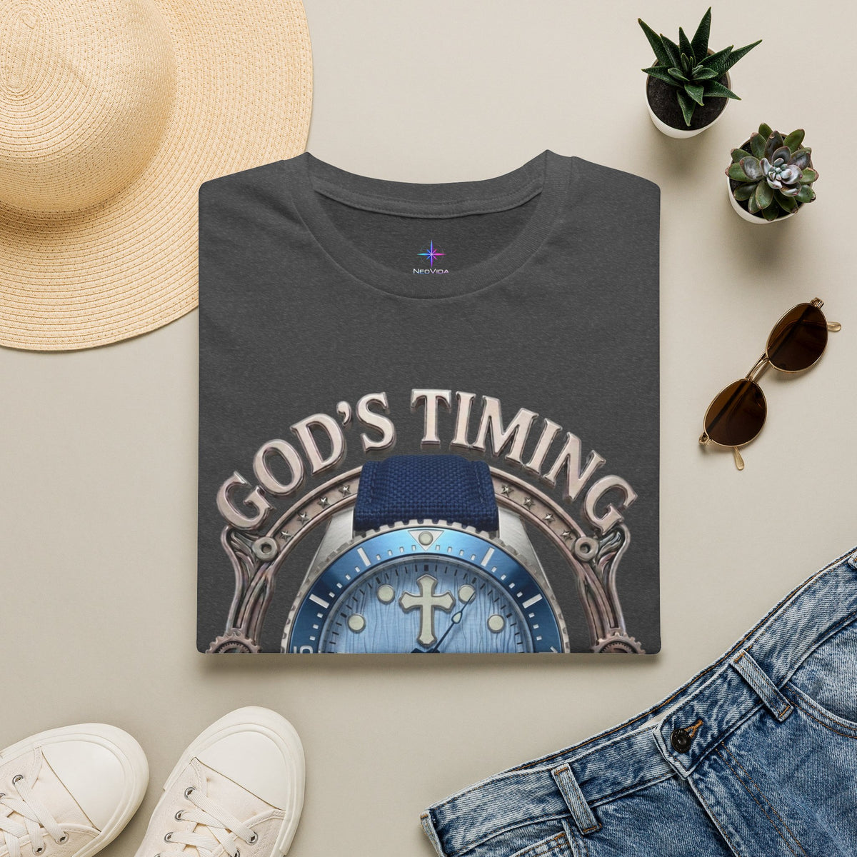 God's Timing Is Perfect Artisan Diver Watch Graphic T-Shirt