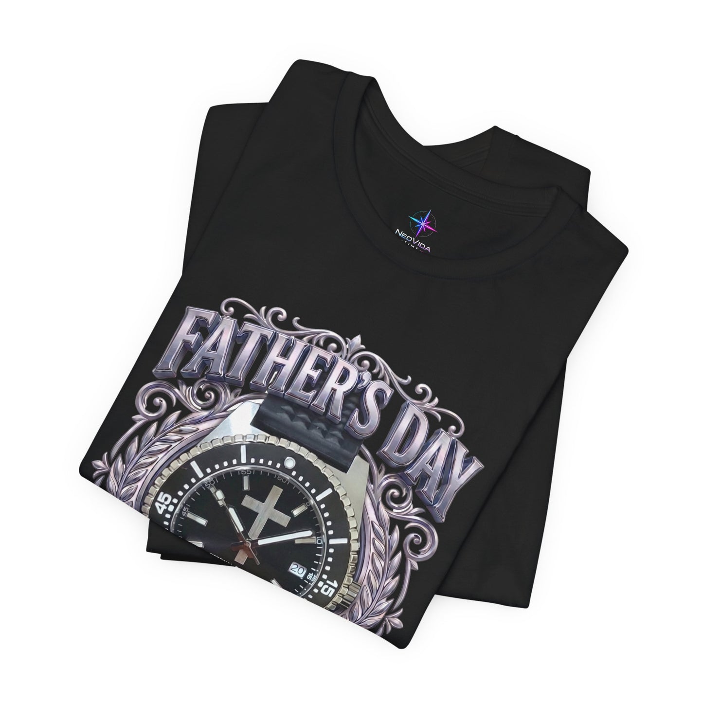 Father's Day His Timing Is Perfect Christian Black Dive Watch Lover T-Shirt | Legacy of Faith