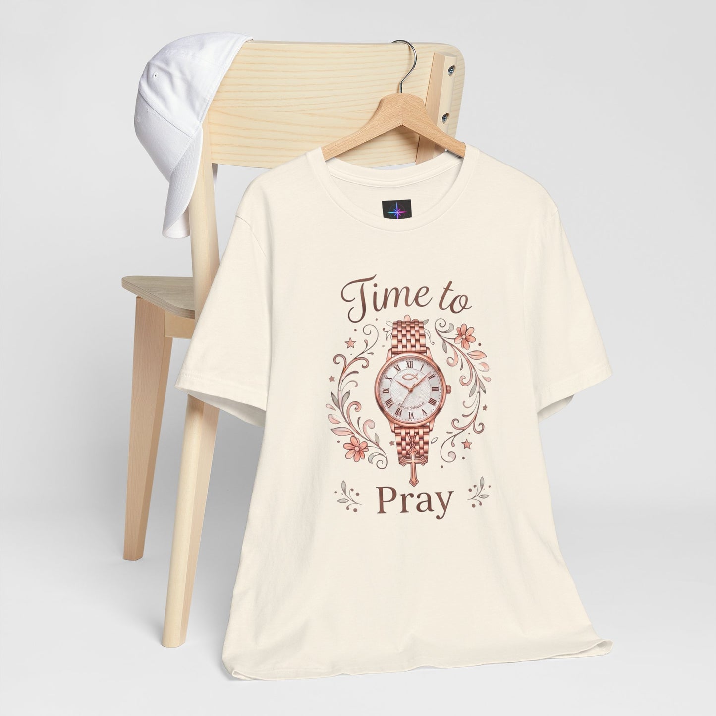 Time To Pray Ladies Watch Lover T-Shirt | Christian Graphic Tee
