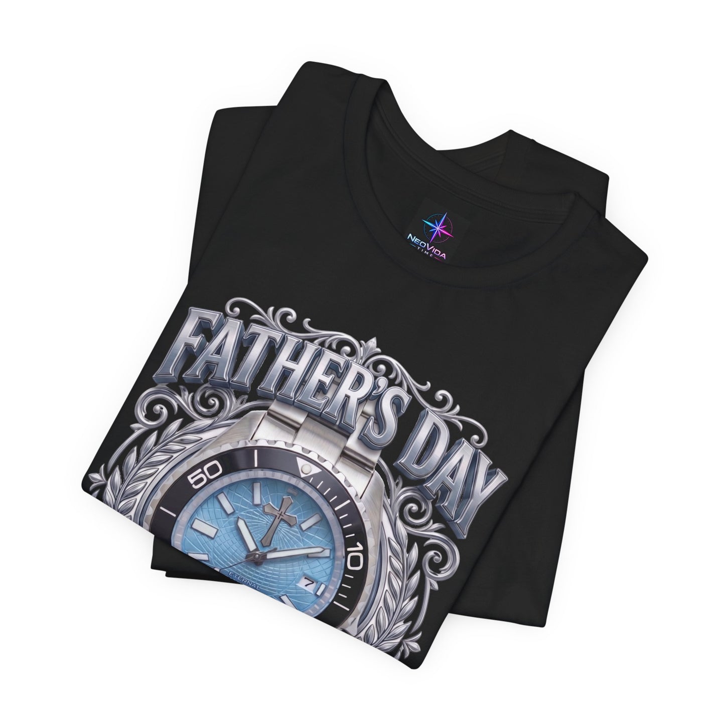 Father's Day His Timing Is Perfect Christian Blue Dive Watch Lover T-Shirt | Legacy of Faith